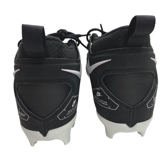 NEW! Nike Alpha Menace Pro 3 Football Cleats Black & White Men’s 12 - Picture 6 of 15